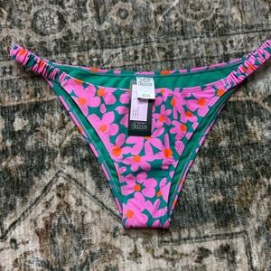 Wild fable floral neon bikini bottoms large extra cheeky high leg